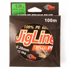 Шнур плетеный JigLine Teflon PE 100 метров