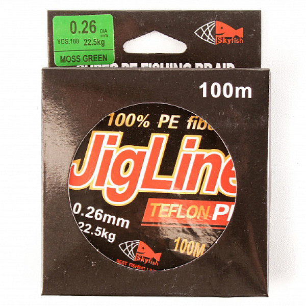 Шнур плетеный JigLine Teflon PE 100 метров в Санкт-Петербурге