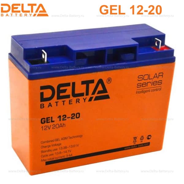 Аккумуляторная батарея Delta GEL 12-20 (12V / 20Ah) в Санкт-Петербурге