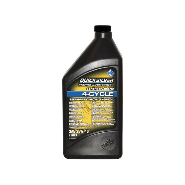 Масло Quicksilver Sterndrive & Inboard 4-stroke 25W-40 synthetic blend 1л 92-8M0086226 в Санкт-Петербурге