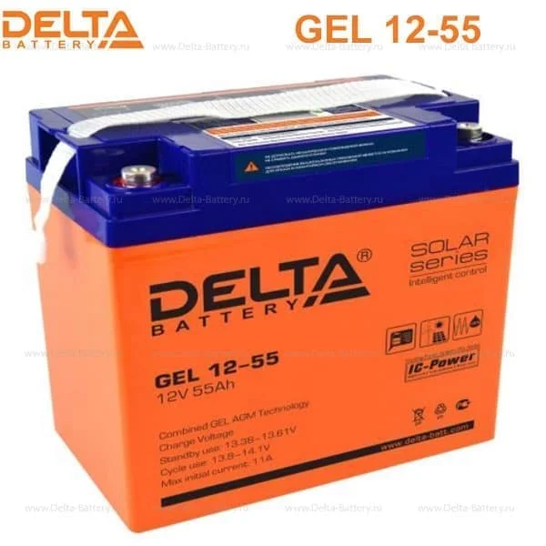 Аккумуляторная батарея Delta GEL 12-55 в Санкт-Петербурге